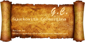 Gyurkovits Celesztina névjegykártya